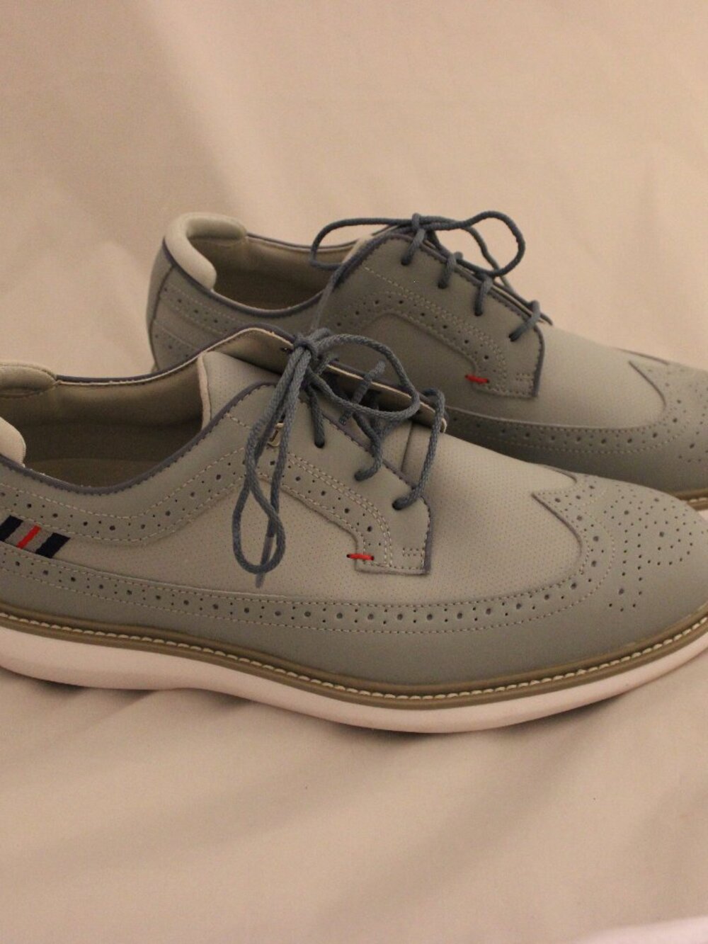 FootJoy Light Gray and White Athletic Golf Shoes - Picture 8 of 9